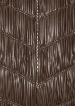 Pleated bomber jakke Chocolate Brown ROTATE By Birger Christensen 